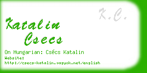 katalin csecs business card