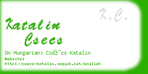 katalin csecs business card